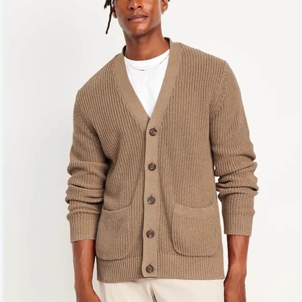 🧶 Old Navy Shaker Stitch Cardigan Sweater – Size Small | Cozy Classic Layer 🤎
